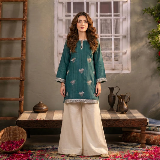 USP-06 mother Daughter Embroidered Cotton sharara collection by Sha Posh | Ready to Wear Pakistani designer Clothing