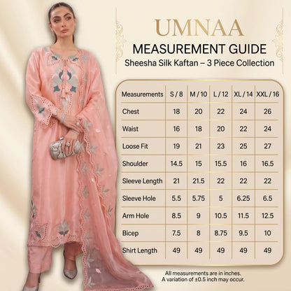 UA-264 Embroidered Festive Kaftan Sheesha Silk Collection by Umnaa | Pakistani Trendy Kaftan Asian Clothing