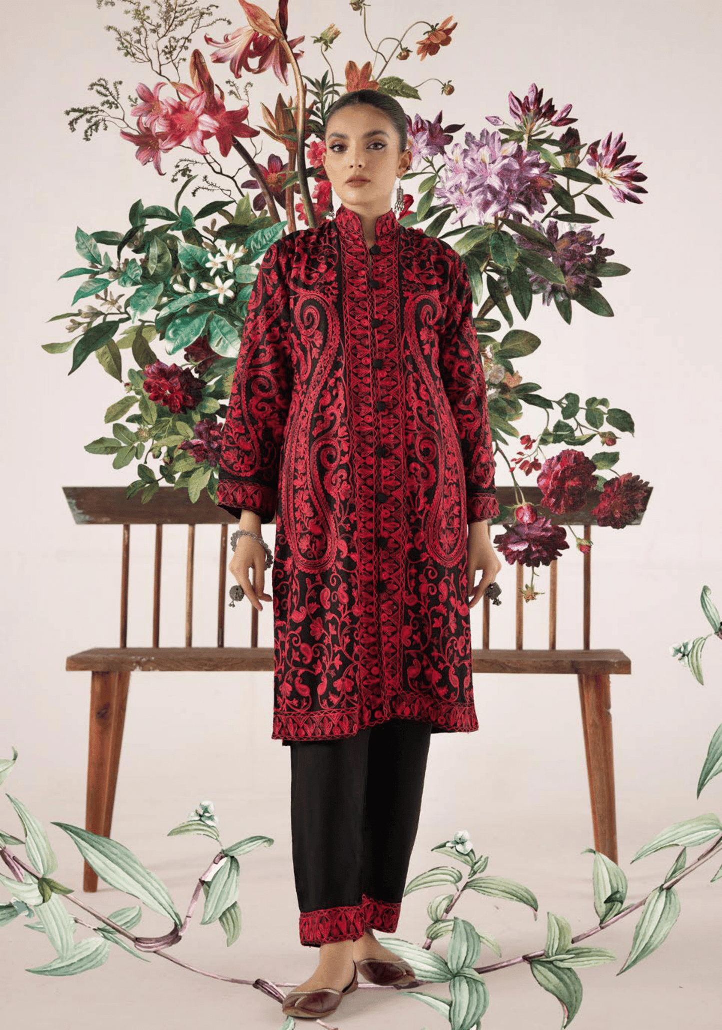 2-Piece Stitched Embroidered Linen Collection - Simrans