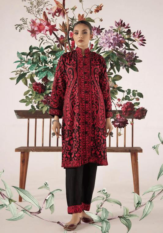 2-Piece Stitched Embroidered Linen Collection - Simrans