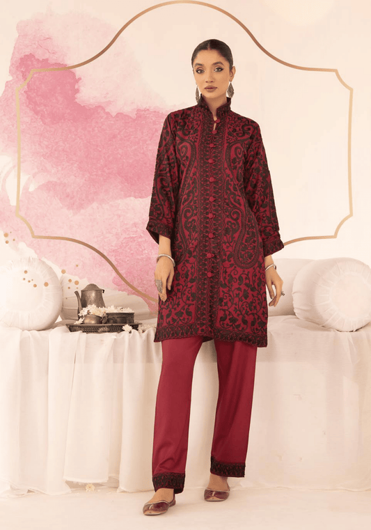 2-Piece Stitched Embroidered Linen Collection - Simrans