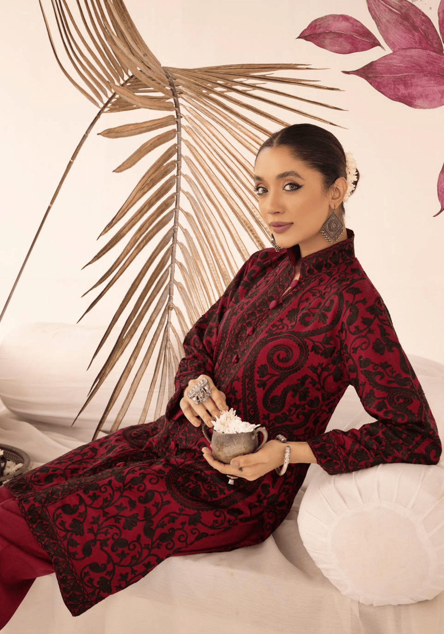 2-Piece Stitched Embroidered Linen Collection - Simrans