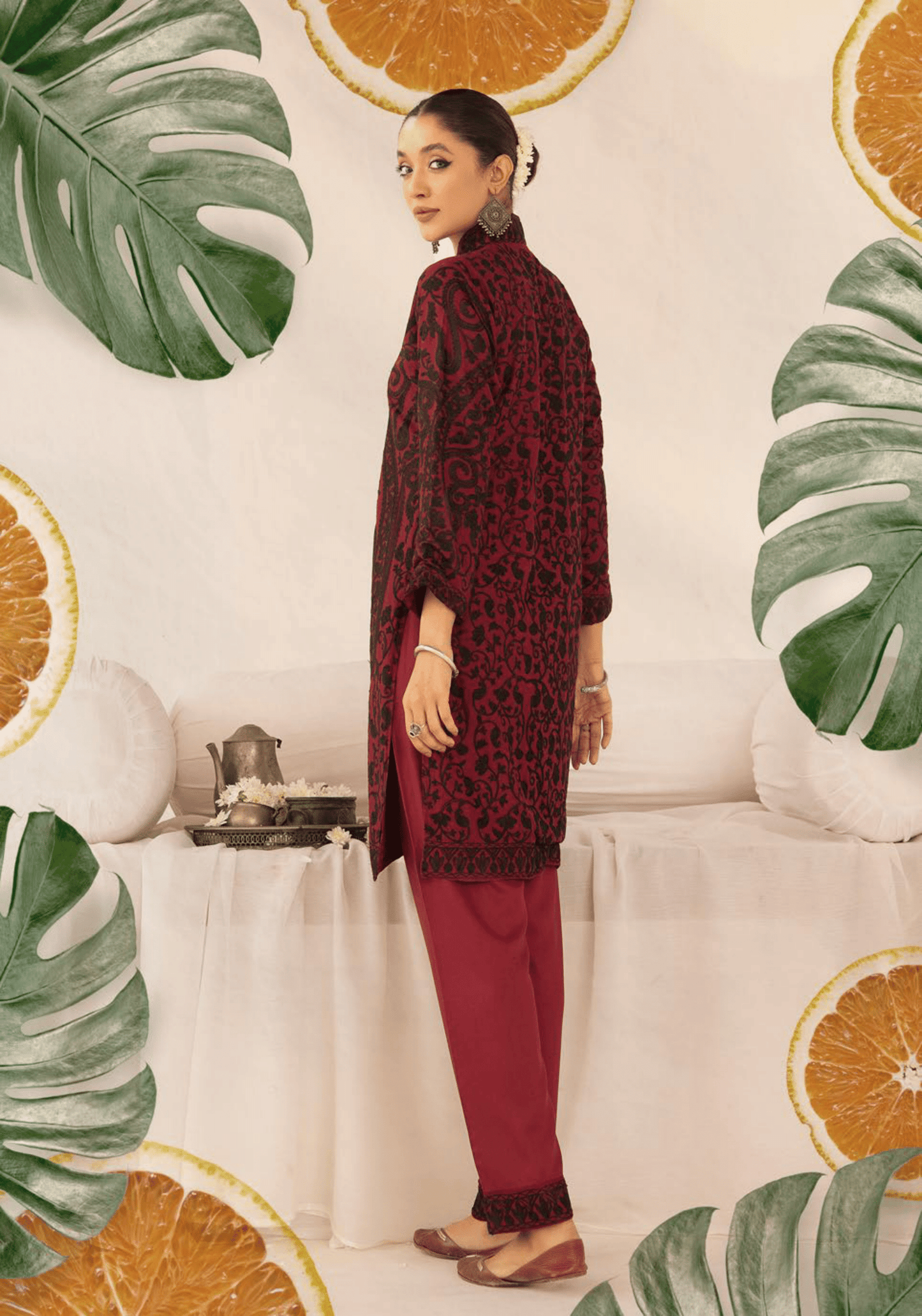2-Piece Stitched Embroidered Linen Collection - Simrans