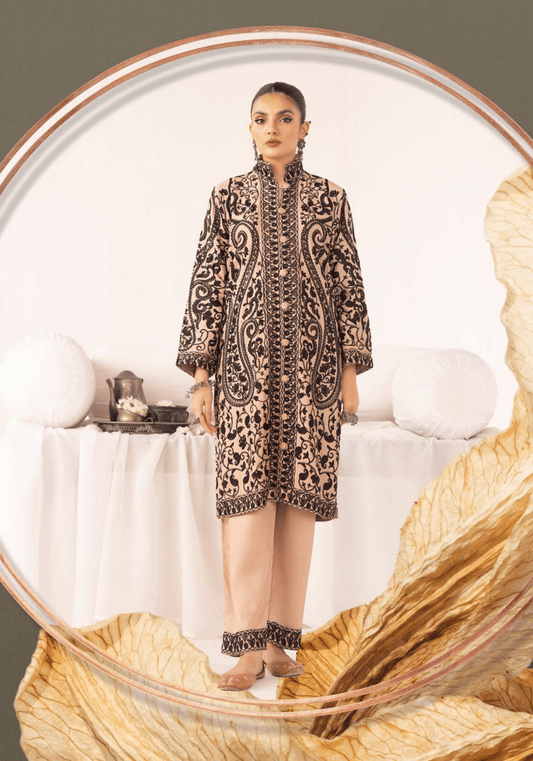 2-Piece Stitched Embroidered Linen Collection - Simrans