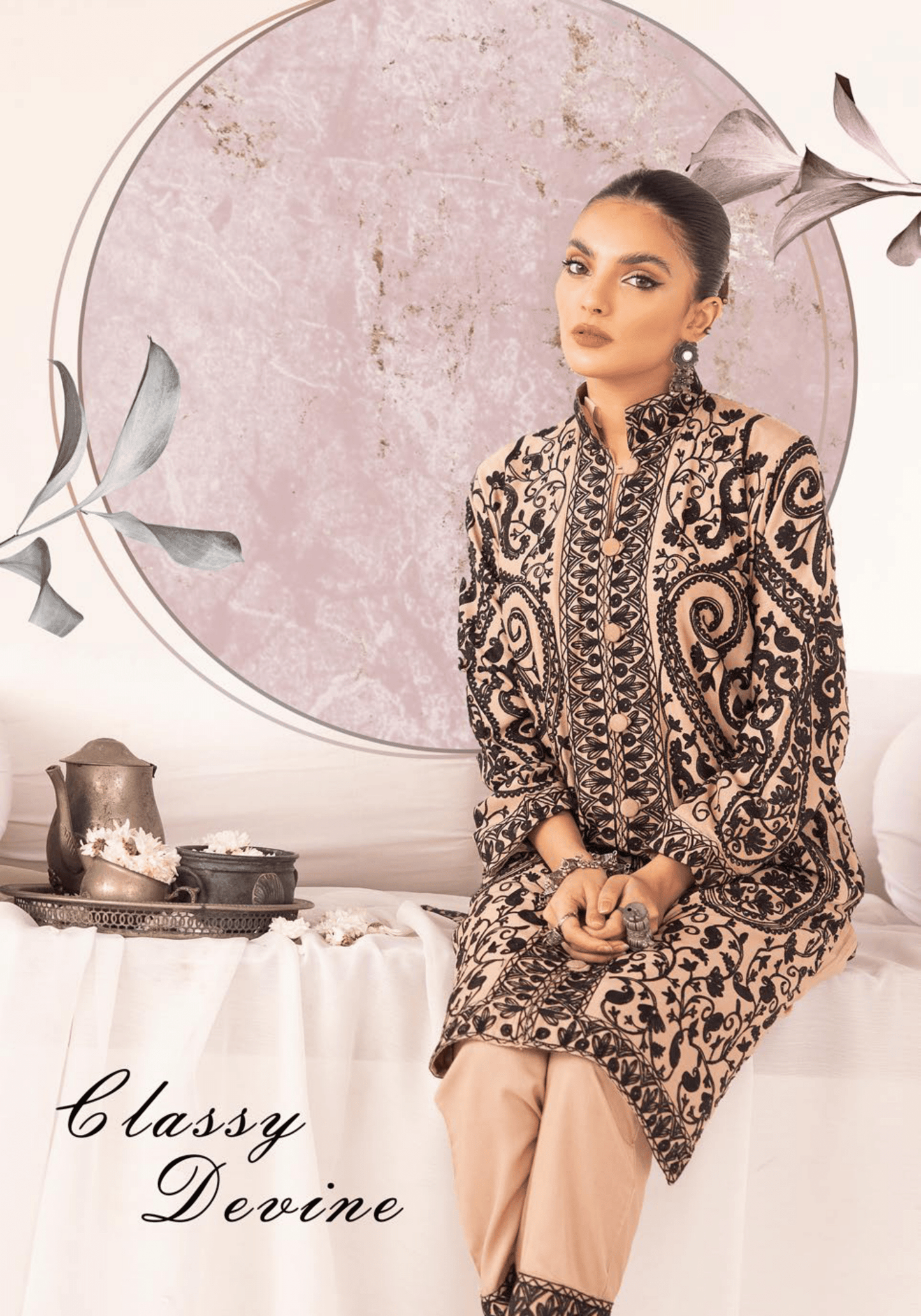 2-Piece Stitched Embroidered Linen Collection - Simrans