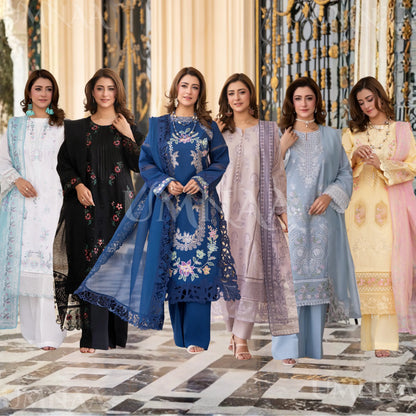 RA-31 Range-e-Eid Embroidered Lawn 3 Piece Collection by Raniya.h | Ready to Wear Pakistani Asian clothes