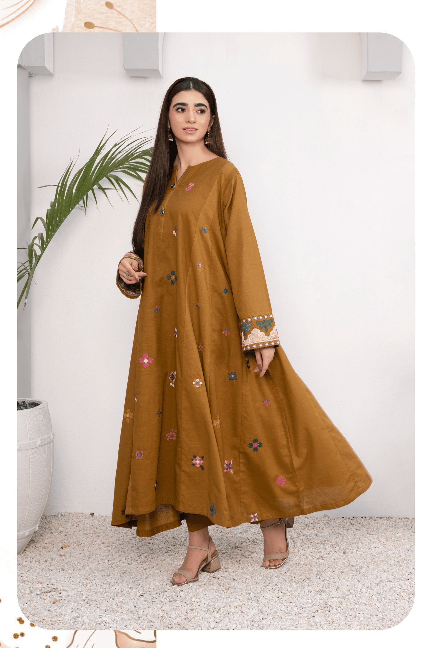 2-Piece Stitched Slub khaddar Outfit By RANIYA.H