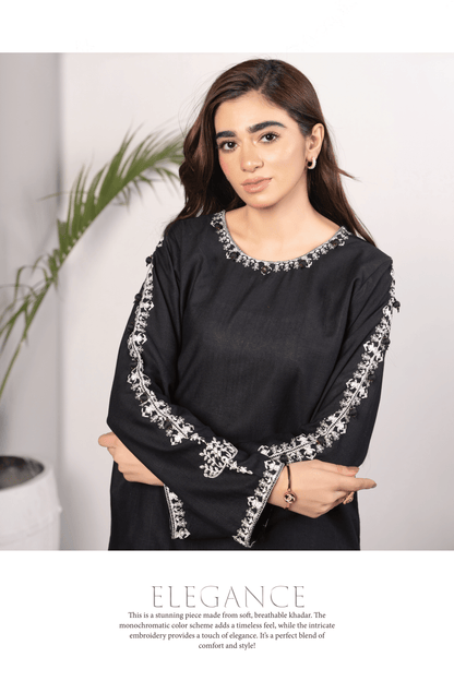 2-Piece Stitched Slub khaddar Outfit By RANIYA.H