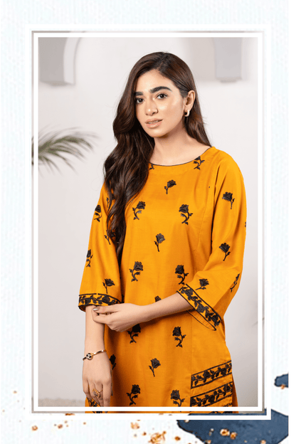 2-Piece Stitched Slub khaddar Outfit By RANIYA.H