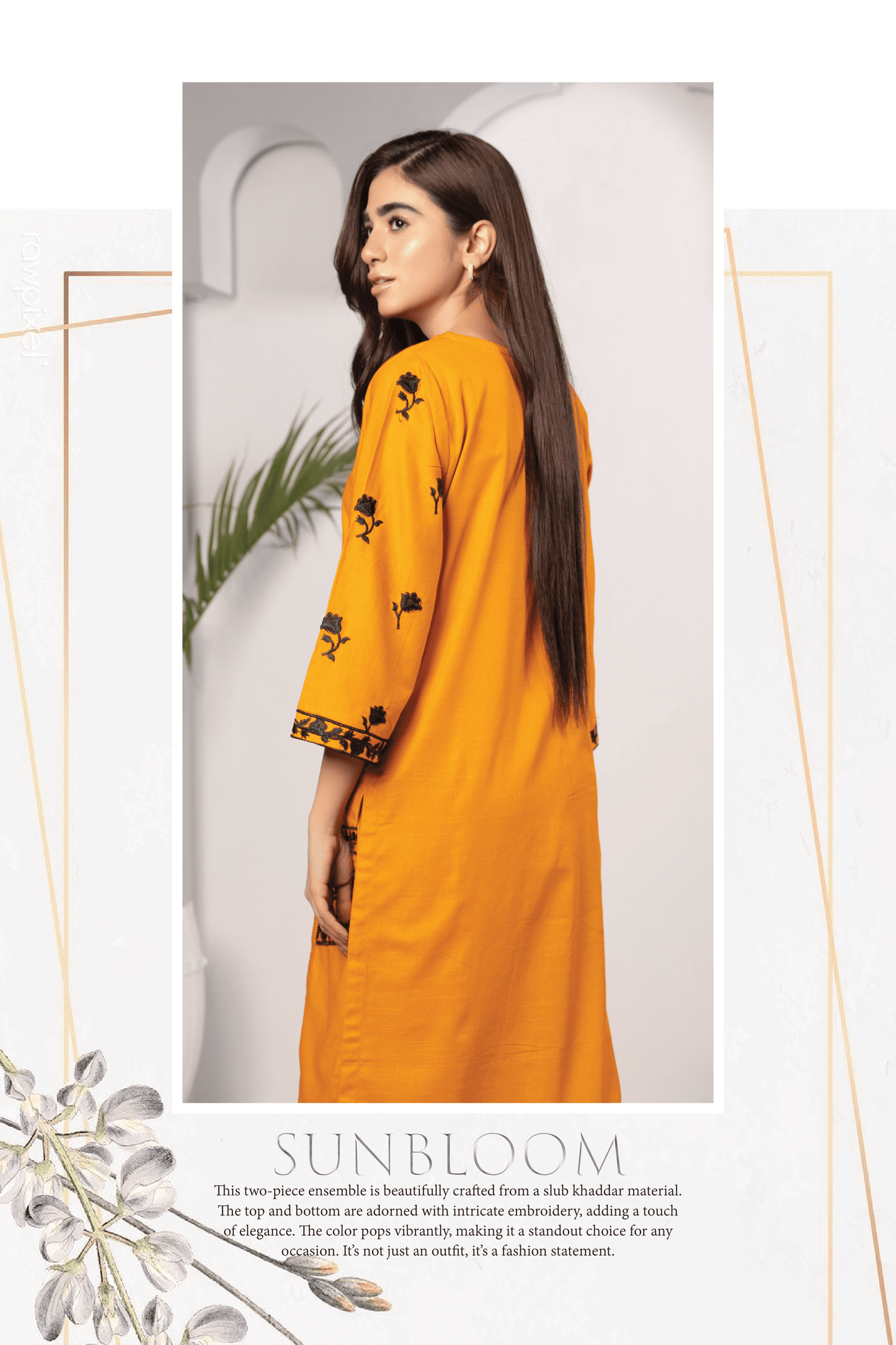 2-Piece Stitched Slub khaddar Outfit By RANIYA.H