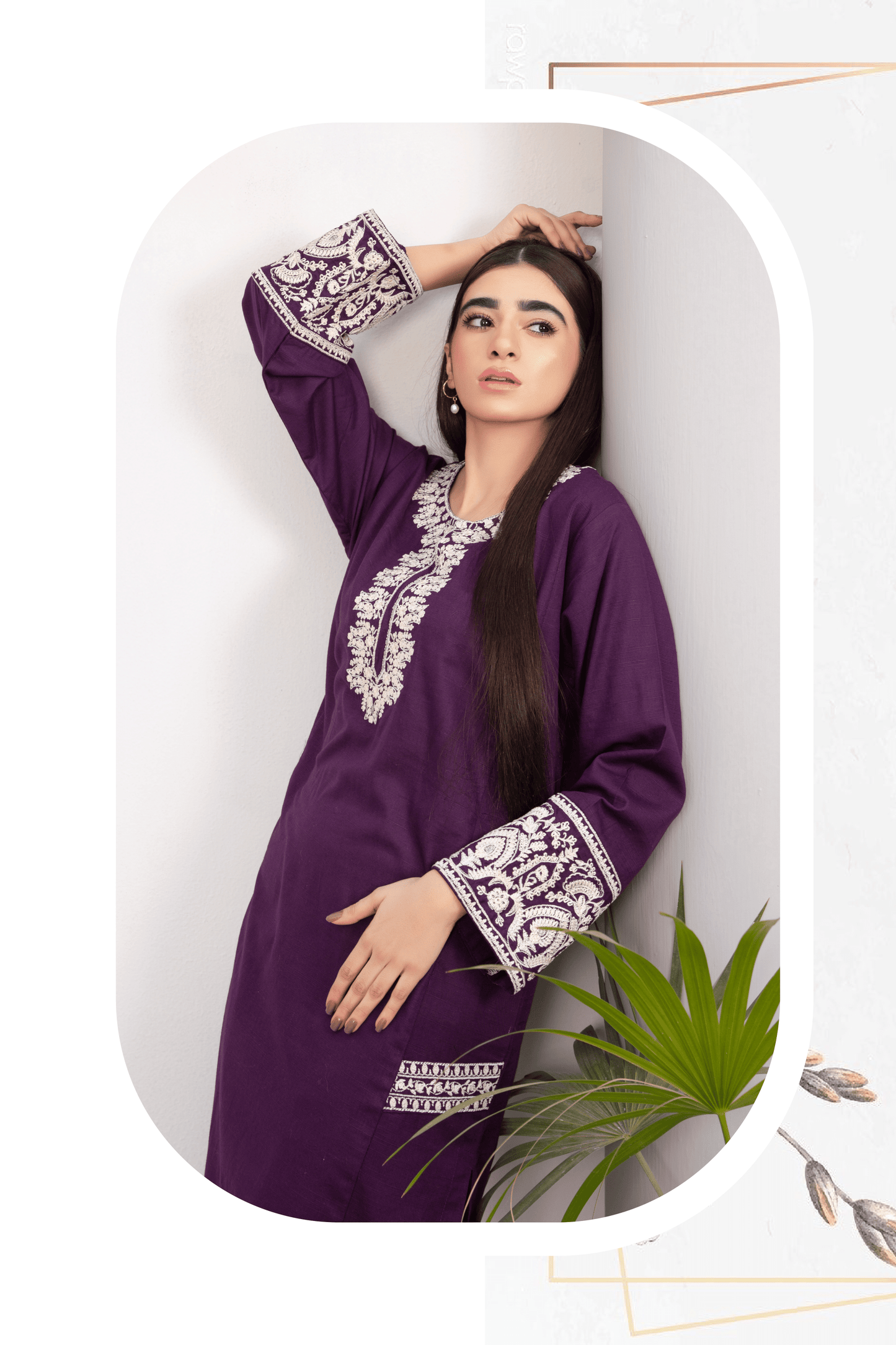 2-Piece Stitched Slub khaddar Outfit By RANIYA.H