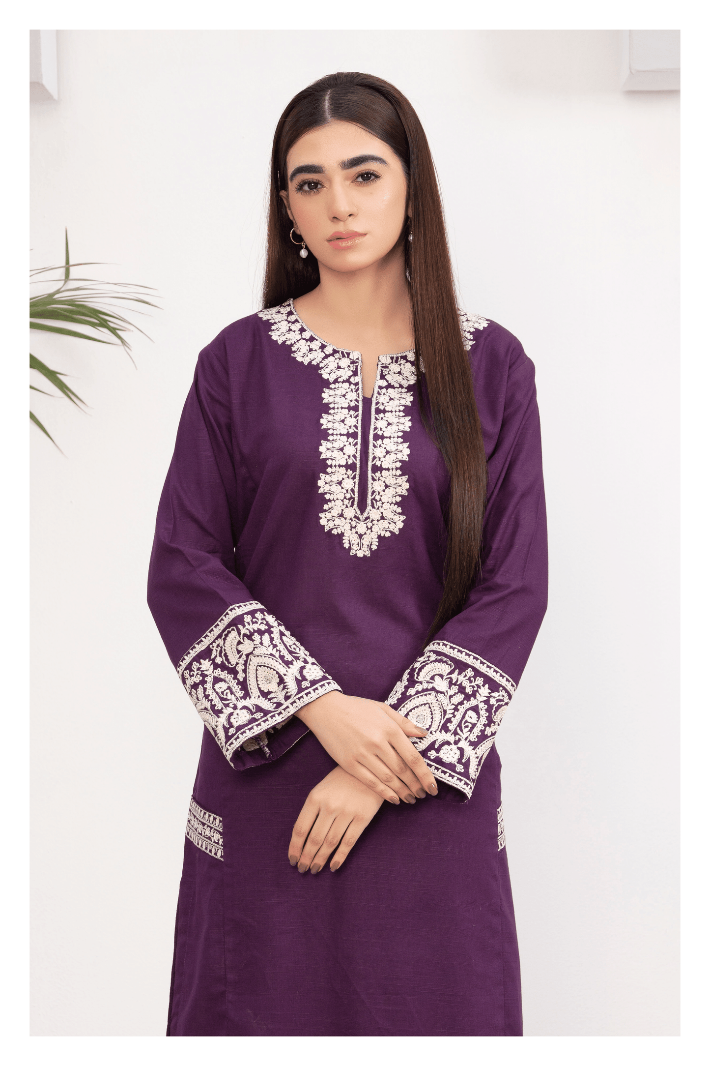 2-Piece Stitched Slub khaddar Outfit By RANIYA.H