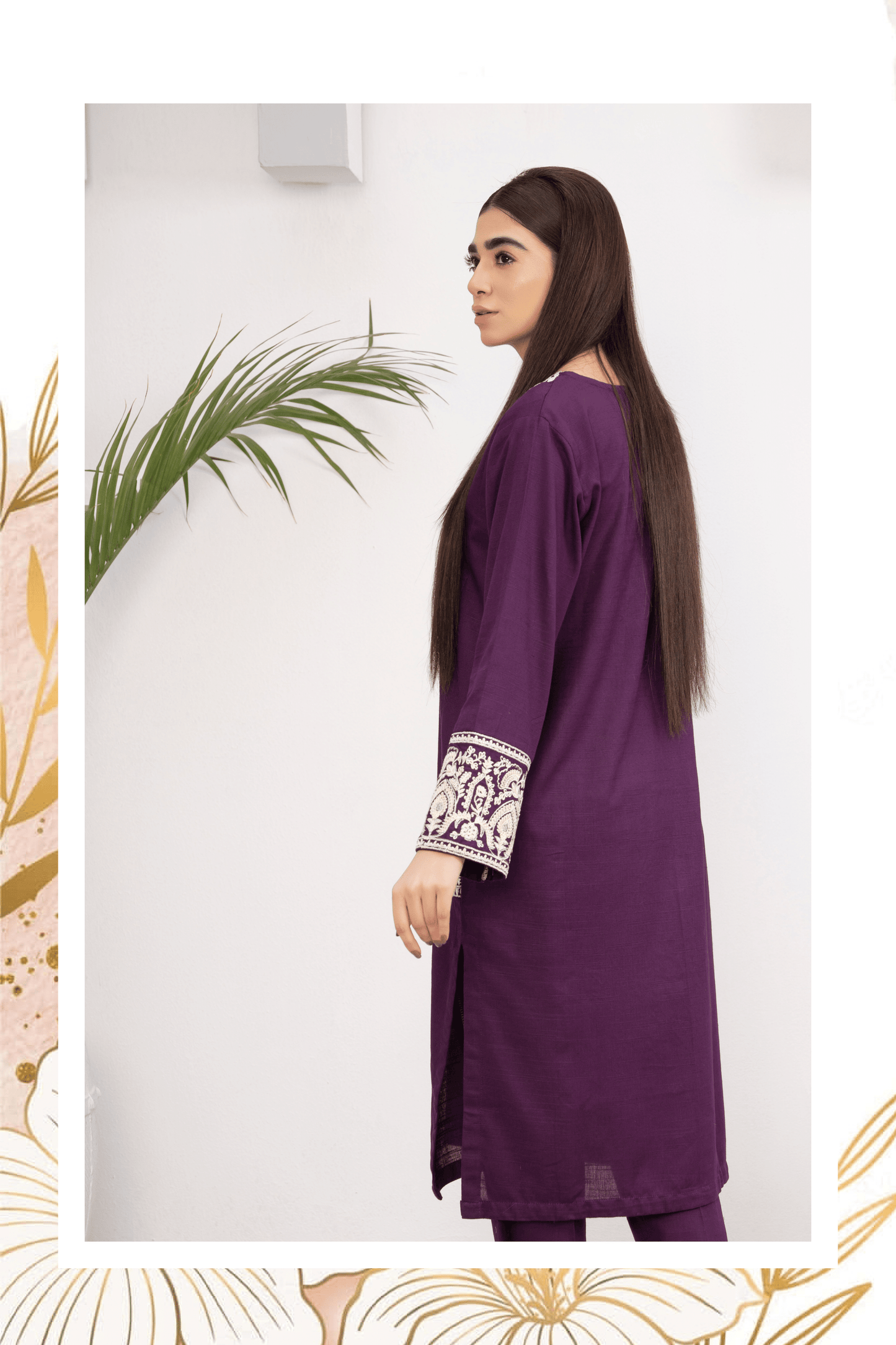 2-Piece Stitched Slub khaddar Outfit By RANIYA.H