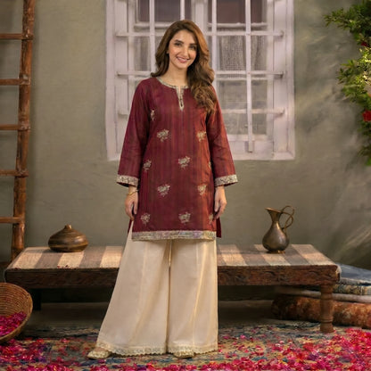 USP-06 mother Daughter Embroidered Cotton sharara collection by Sha Posh | Ready to Wear Pakistani designer Clothing