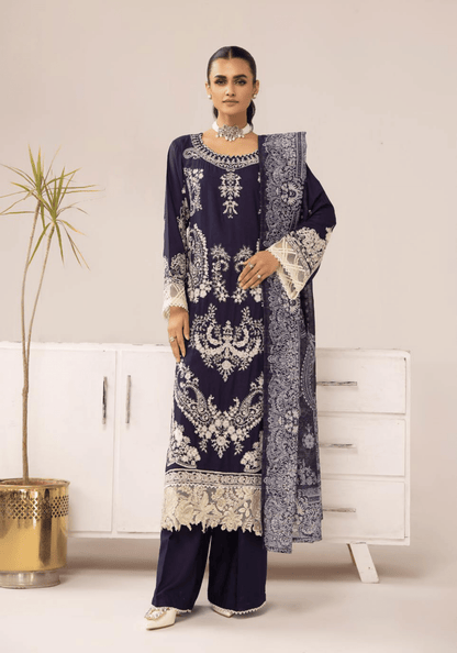 3 Piece Embroidered linen Collection - Simrans