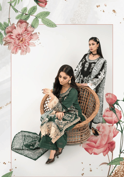 3 Piece Embroidered linen Collection - Simrans