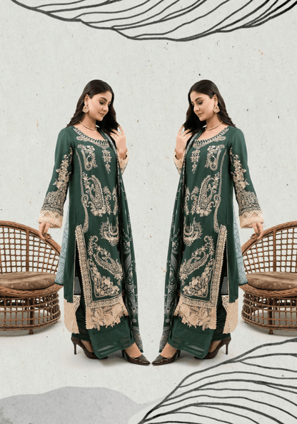 3 Piece Embroidered linen Collection - Simrans