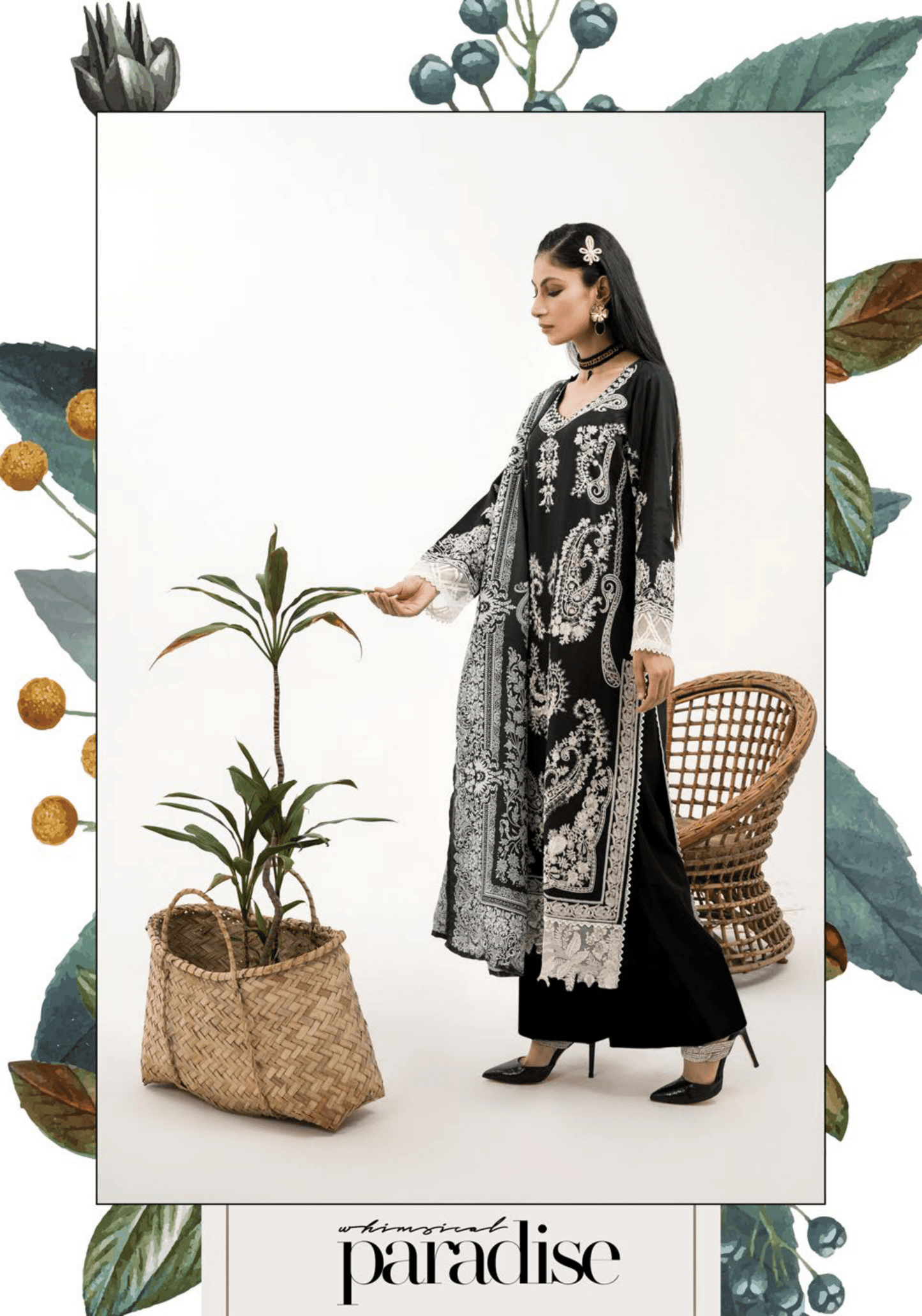 3 Piece Embroidered linen Collection - Simrans