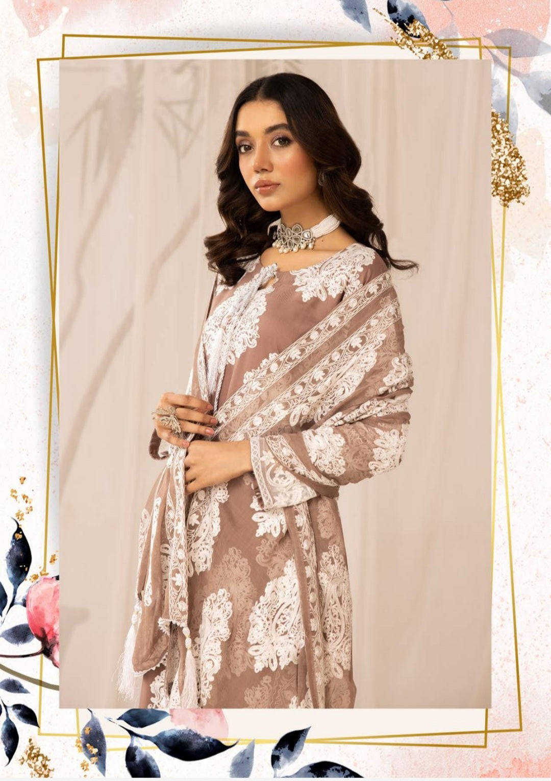 Mother & Daughter PIECE EMBROIDERED LINEN COLLECTION BY SIMRANS
