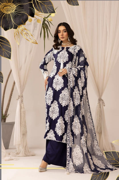 Mother & Daughter 3 PIECE EMBROIDERED LINEN COLLECTION BY SIMRANS