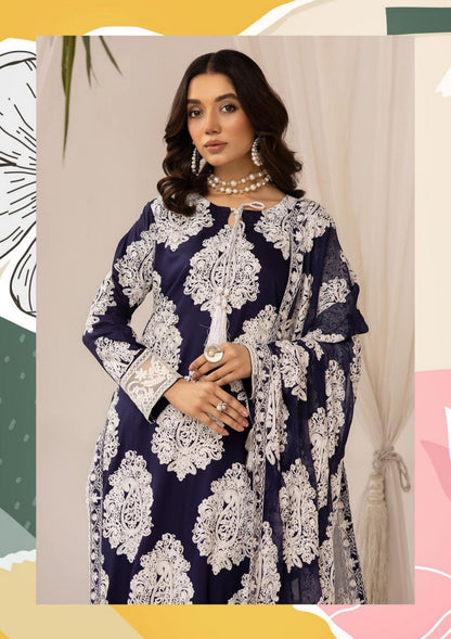 Mother & Daughter 3 PIECE EMBROIDERED LINEN COLLECTION BY SIMRANS