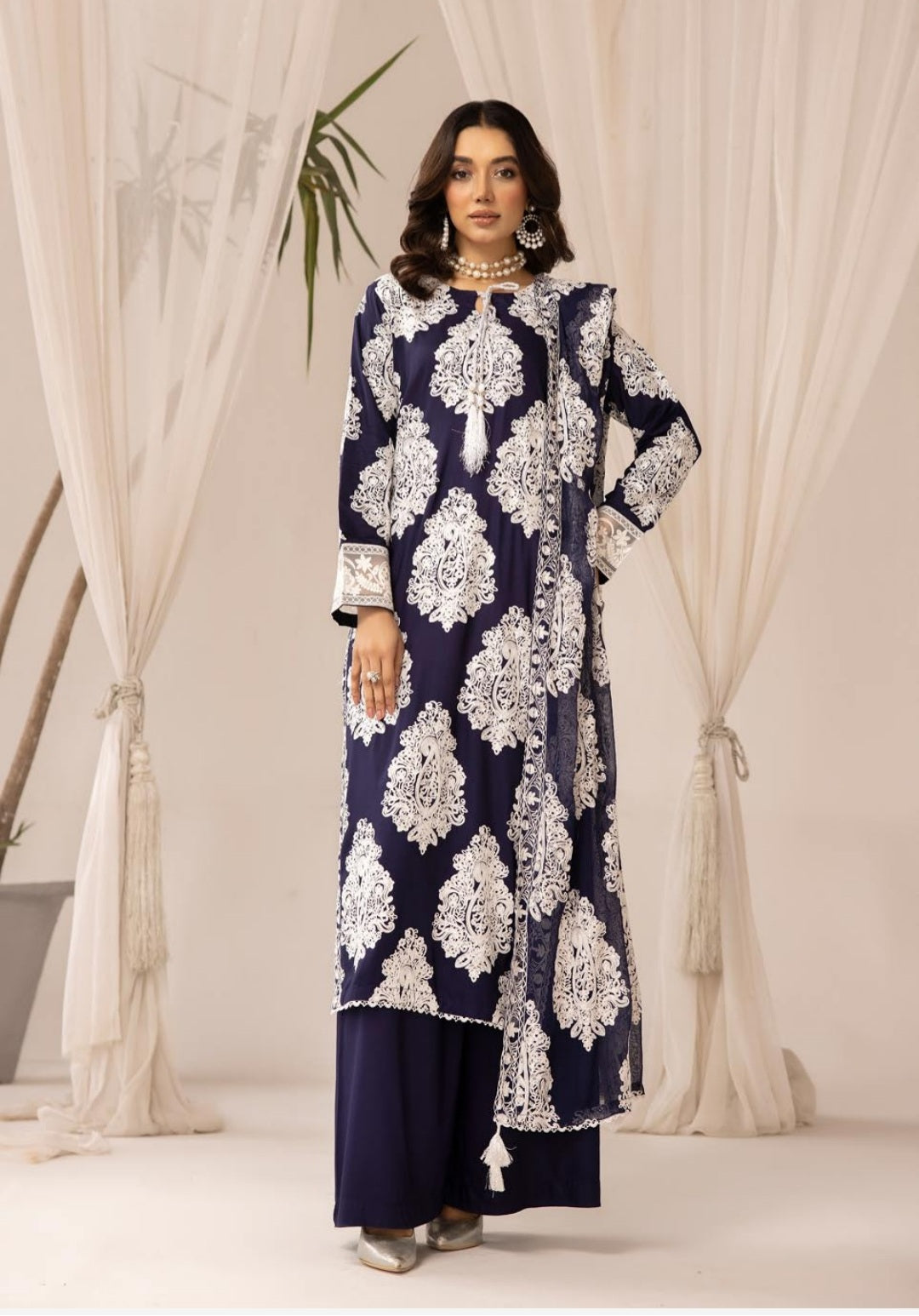 Mother & Daughter 3 PIECE EMBROIDERED LINEN COLLECTION BY SIMRANS