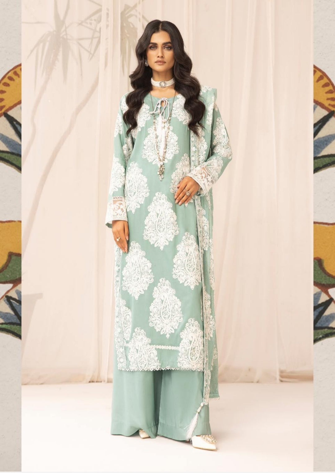 Mother & Daughter 3 PIECE EMBROIDERED LINEN COLLECTION BY SIMRANS