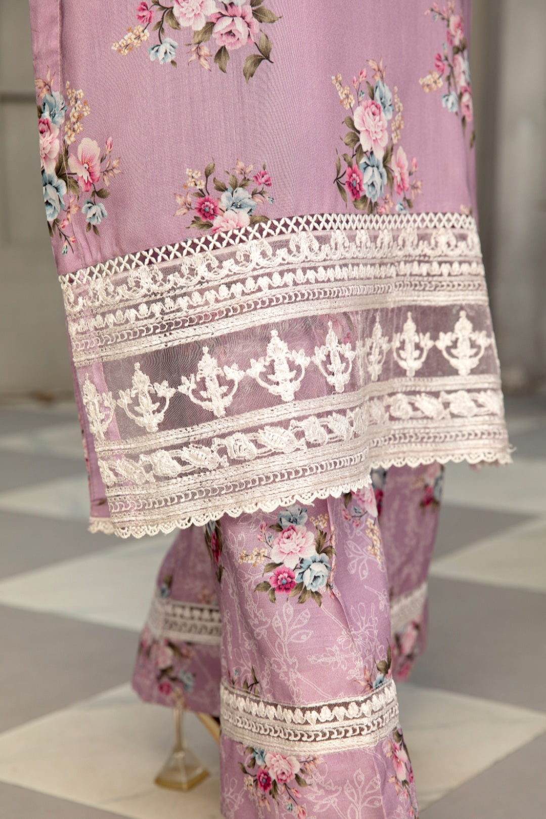 SHZ02 Sehar Viscose Linen  3 Piece Suit | Simrans