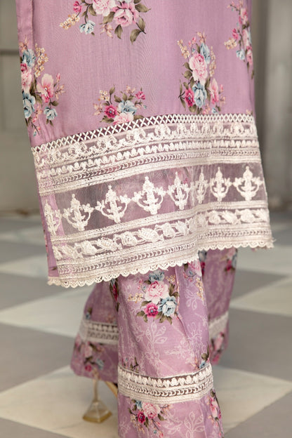 SHZ02 Sehar Viscose Linen  3 Piece Suit | Simrans