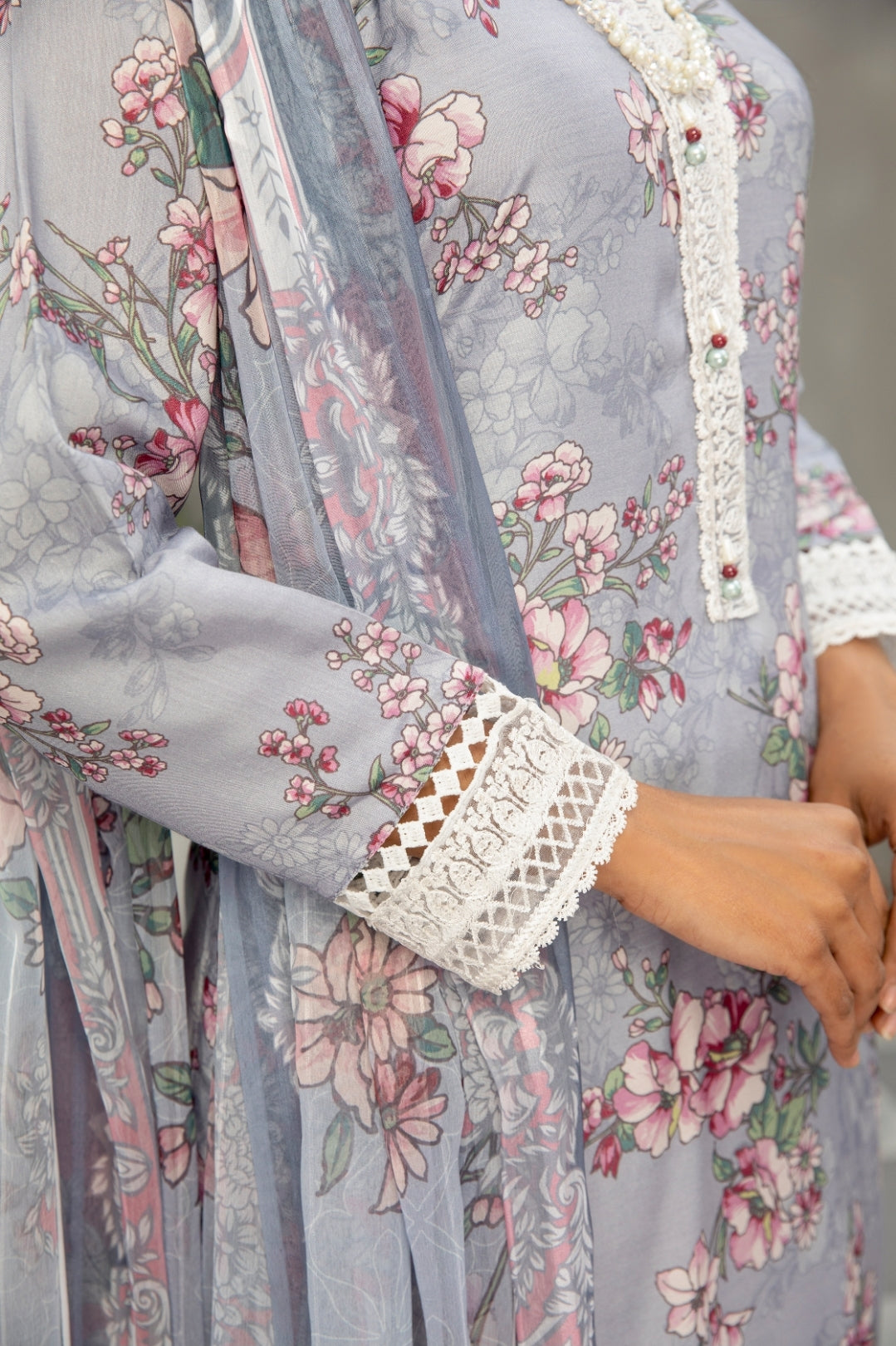 SHZ03 Sehar Viscose Linen  3 Piece Suit | Simrans