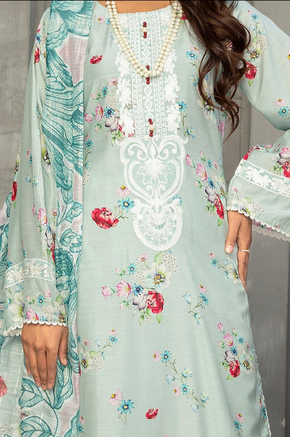 SHZ04 Sehar Viscose Linen  3 Piece Suit | Simrans