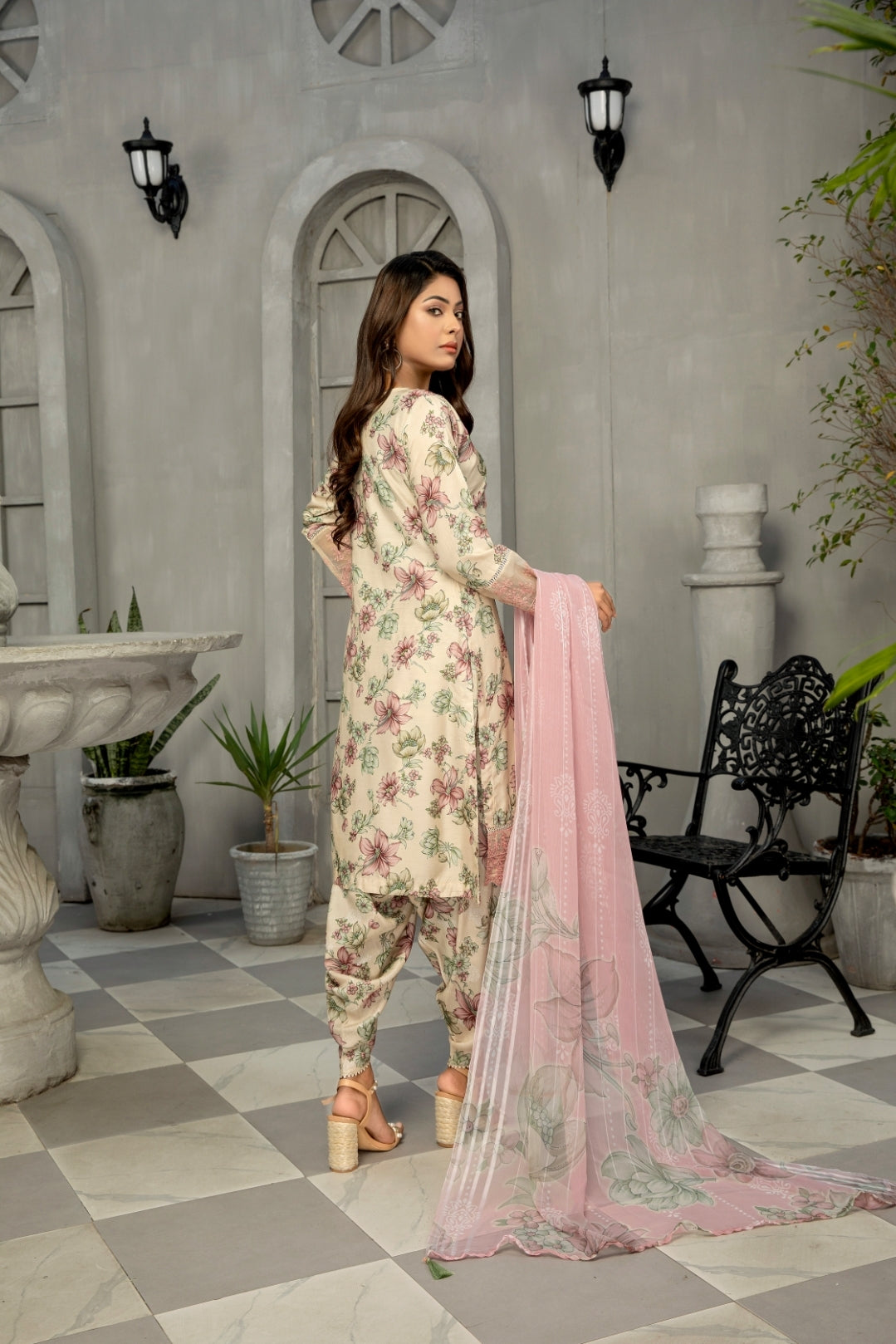SHZ06 Sehar Viscose Linen  3 Piece Suit | Simrans