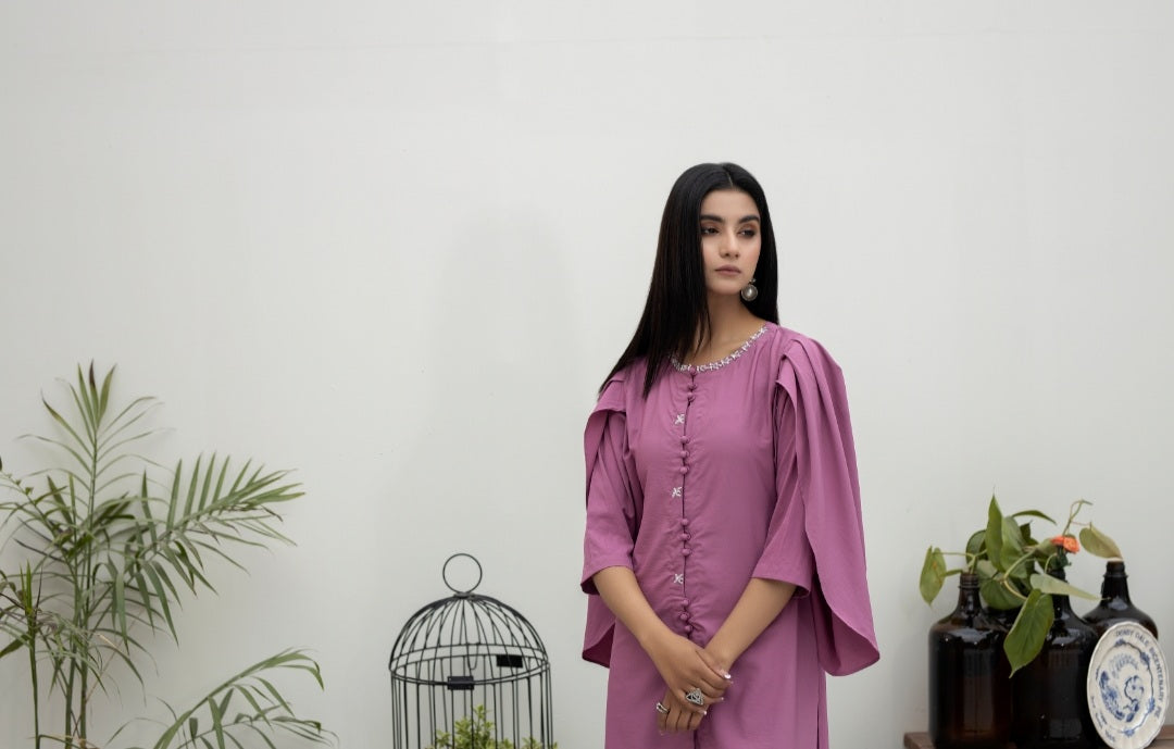 (PINK) 2 pc grip Ready to Wear Outfit by Simrans