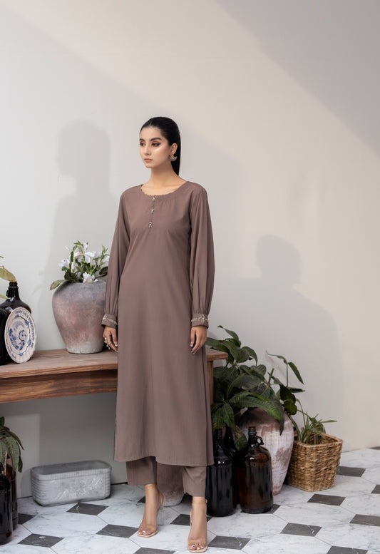 (BROWN) 2 pc Grip Ready to Wear Outfit by Simrans