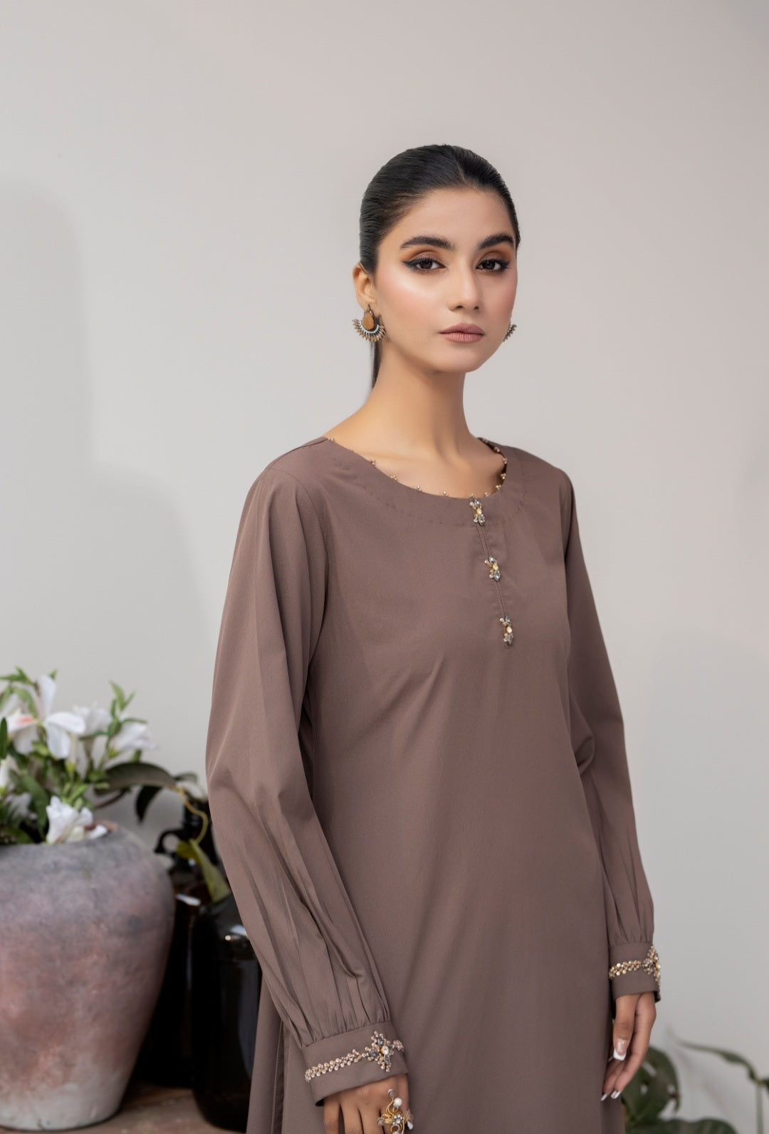 (BROWN) 2 pc Grip Ready to Wear Outfit by Simrans
