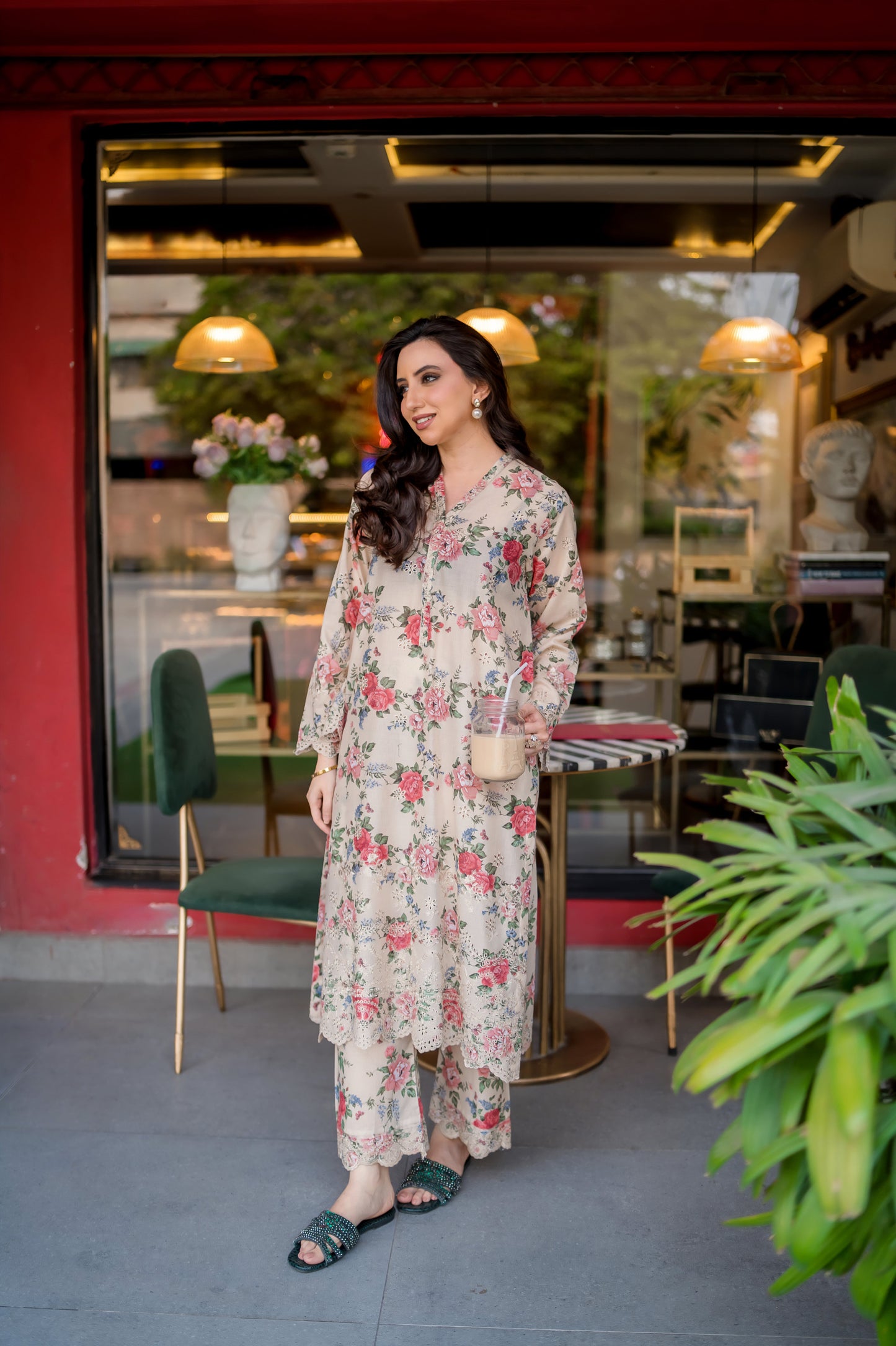 (Multi) 2 Pc | Ready to Wear | Embroidered Printed | Cambric Shirt & Trouser | Lakhany