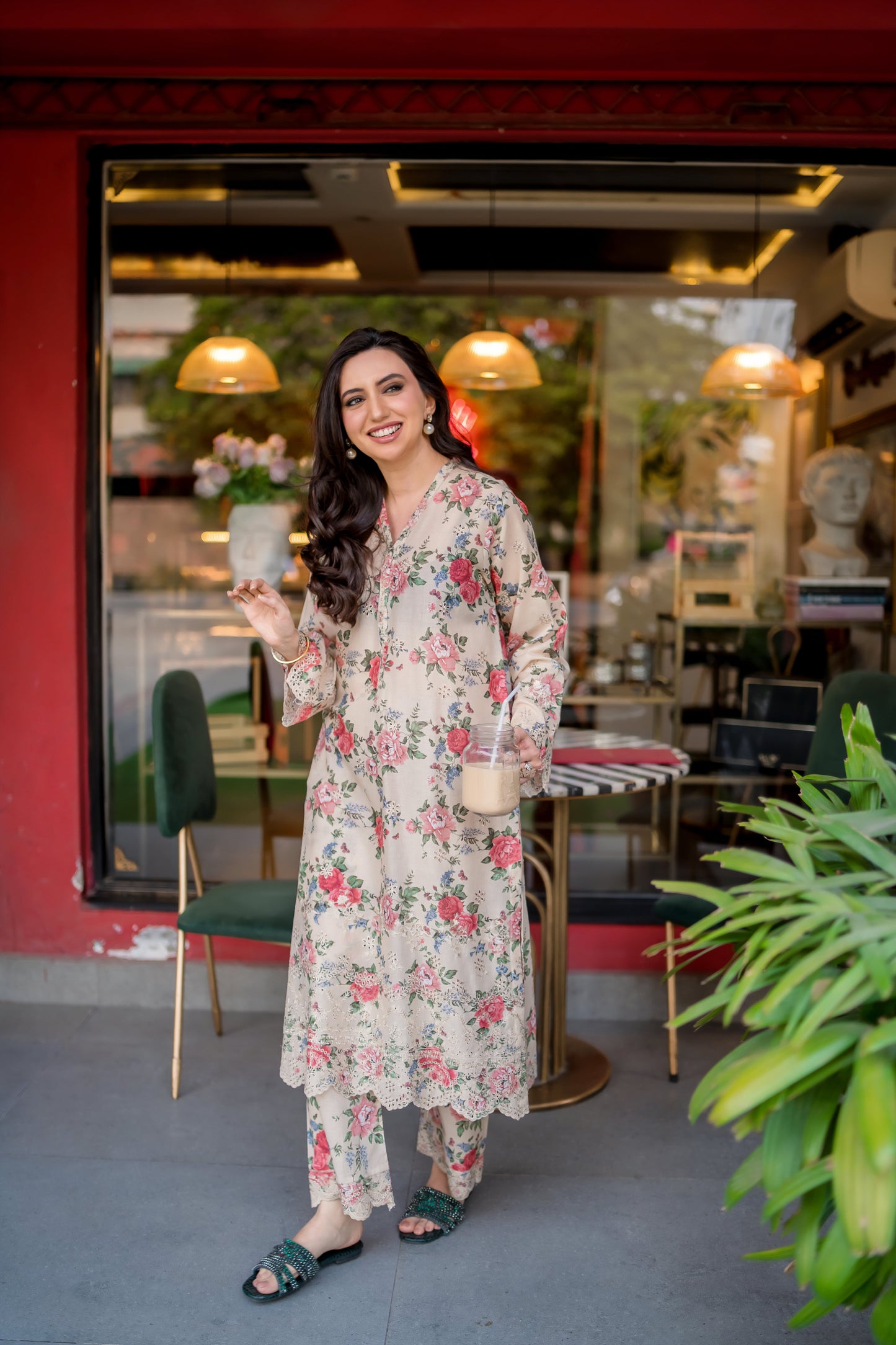 (Multi) 2 Pc | Ready to Wear | Embroidered Printed | Cambric Shirt & Trouser | Lakhany