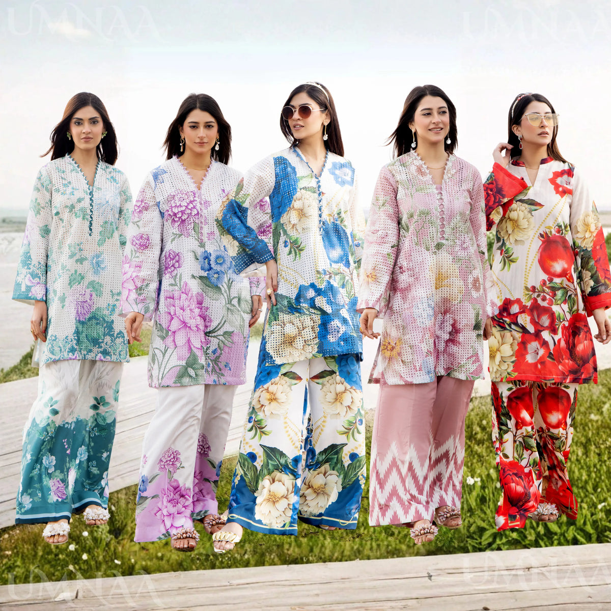 UTT-20 "Camelia" VOL 1 Summer Printed Chikankari Co Ord Set Collection by Traditional Thread | Asian Clothes