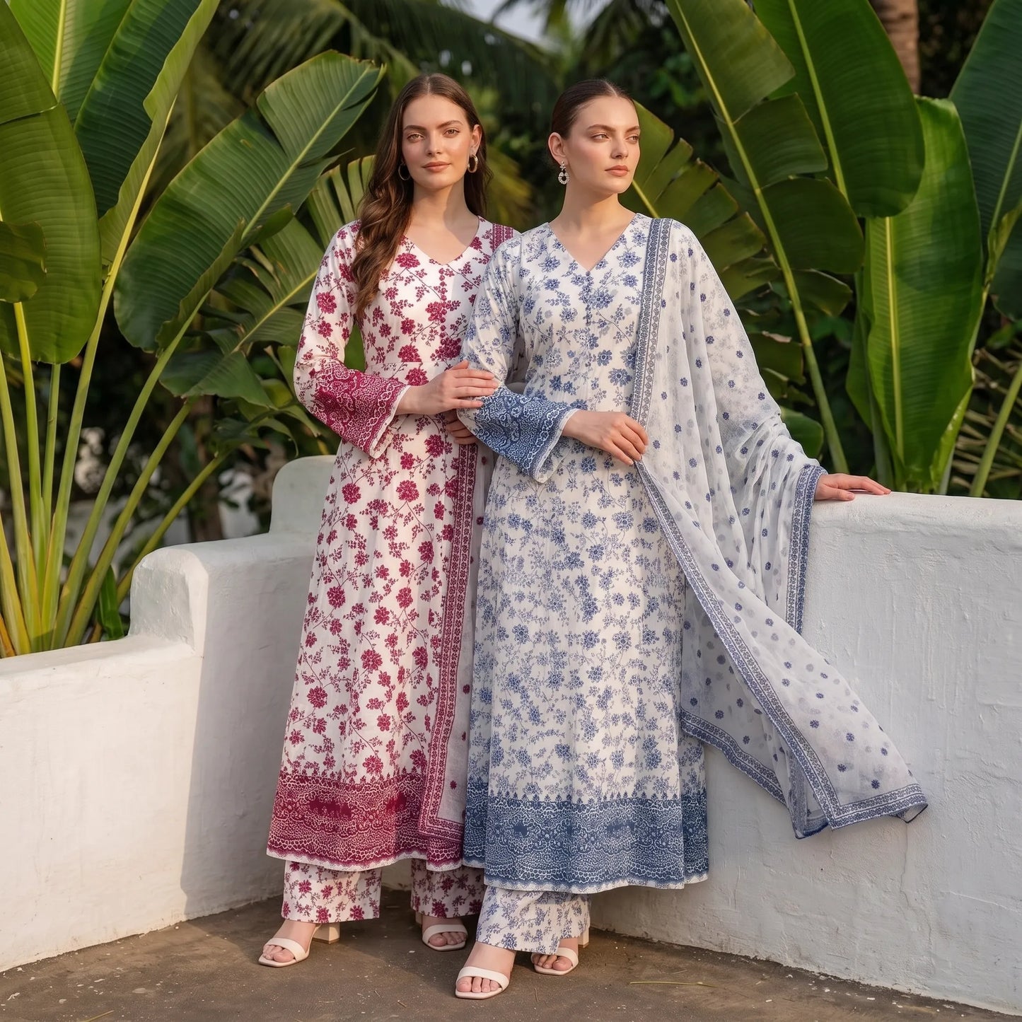 UA-263 Embroidered Poly Lawn Frock 3 Pc Collection by Umnaa