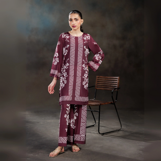 2 Pc Printed Silk Pakistani Co-Ords Set | Ready to Wear | Raniya.h | UMRAH01201