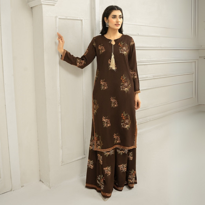 UA-45 Embroidered Viscose Linen  2 Pc Pakistani Co Ord Set Dress | Ready to wear | UMNAA