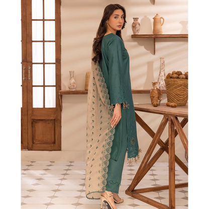UAL-01 3 Pc Embroidered Chikenkari Cotton Ready to Wear Dress | ALLY'S