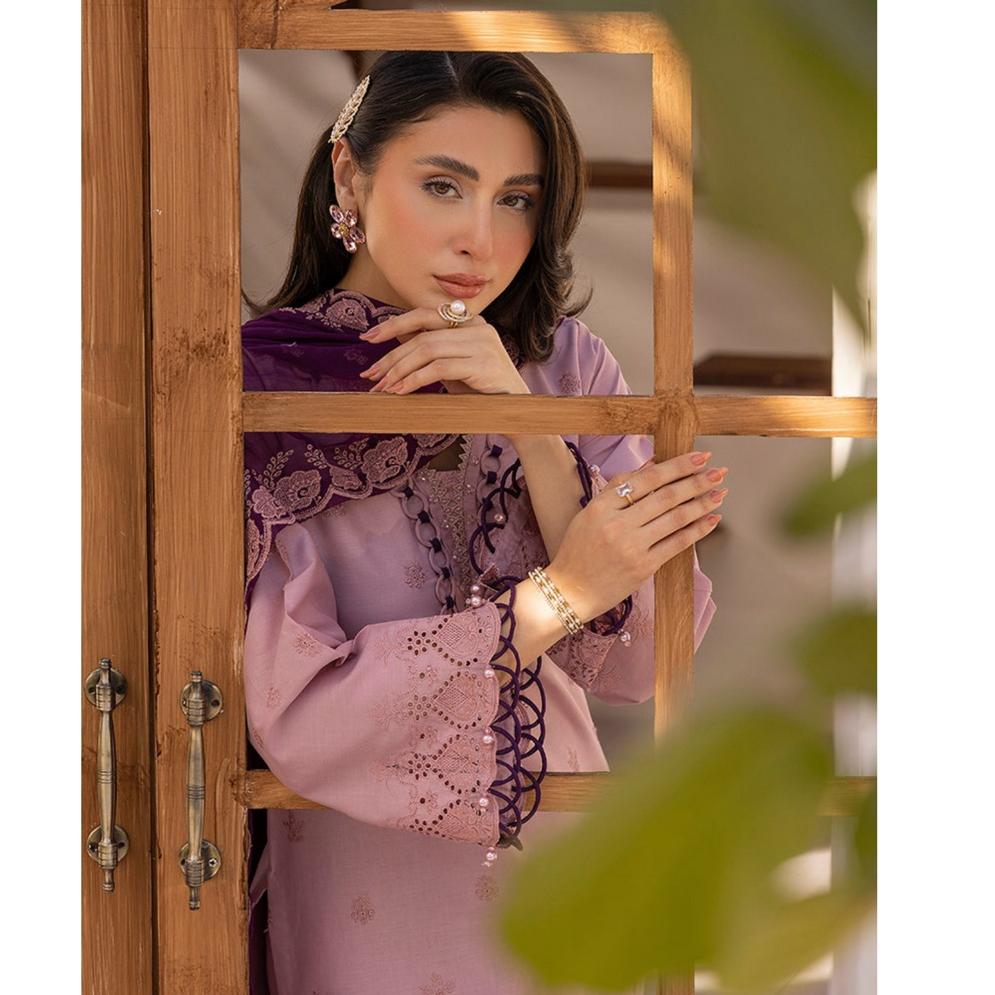 UAL-01 3 Pc Embroidered Chikenkari Cotton Ready to Wear Dress | ALLY'S