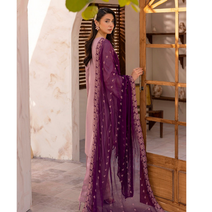 UAL-01 3 Pc Embroidered Chikenkari Cotton Ready to Wear Dress | ALLY'S