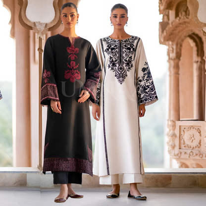 2 Pc Embroidered Lawn ready to wear Dress | Summer Wear | Tana bana