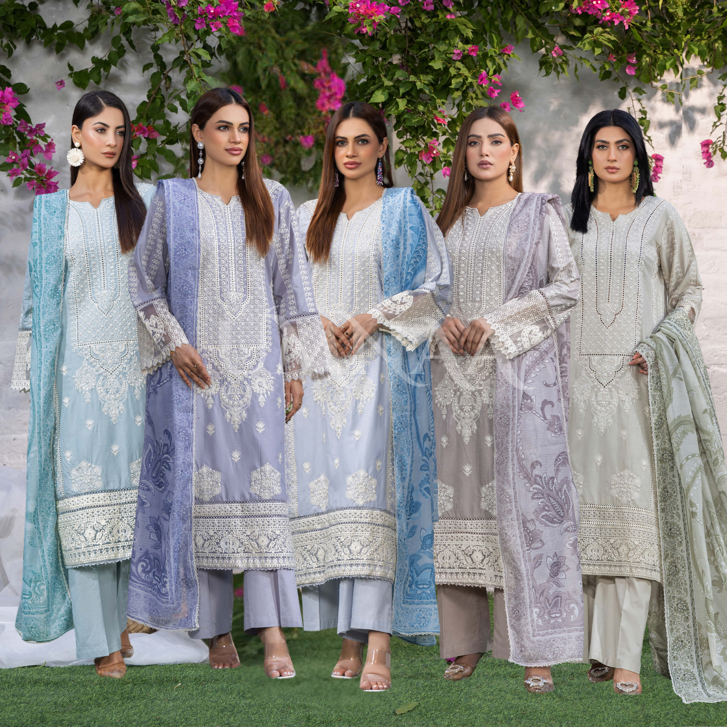 UTT-05 Embroidered Cambric Cotton 3 Pc Ready to wear Collection | Traditional Thread