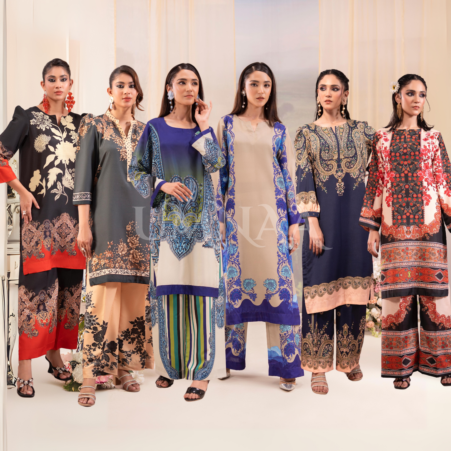 RA-18 Printed Poly Lawn Summer Co-Ords Set  |Ready to Wear | Raniya.h
