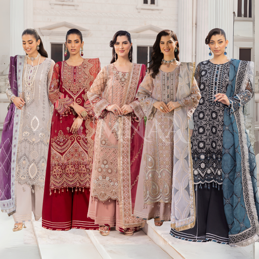 UTT-11 "Jab We Met" Embroidered Luxury festive 3 Pc Pakistani Dress by Traditional Thread
