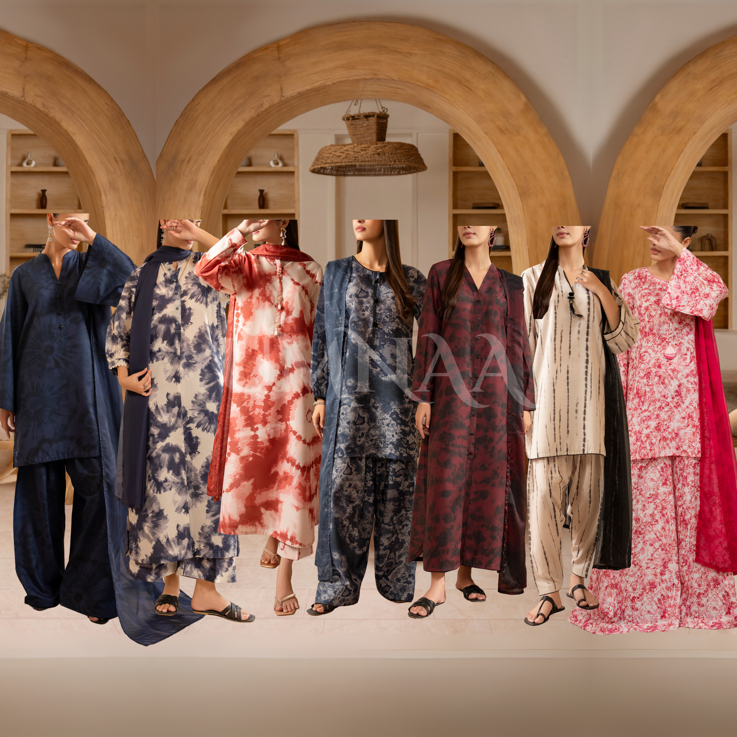 UCA-25 "Janaan" Viscose Silk 3 Pc Collection by Casuallite