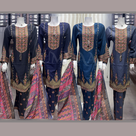 UA-109 Embroidered Linen Collection | Ready by Wear | Pakistani Dress Asian Clothes Umnaa